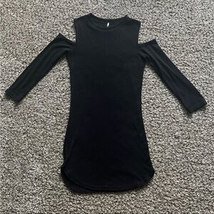 Ribbed cut out dress